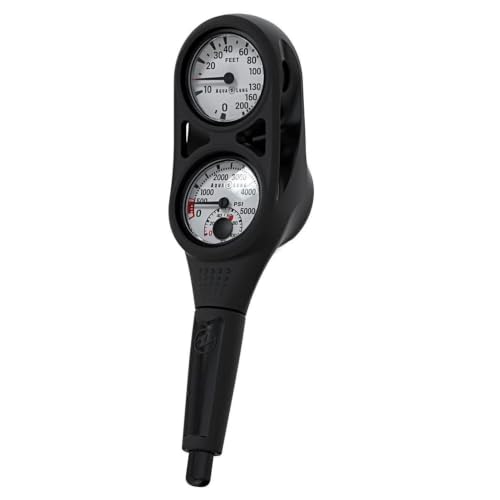 Aqualung 2-Gauge Scuba Dive Console - Dual Pressure & Depth Displays - PSI