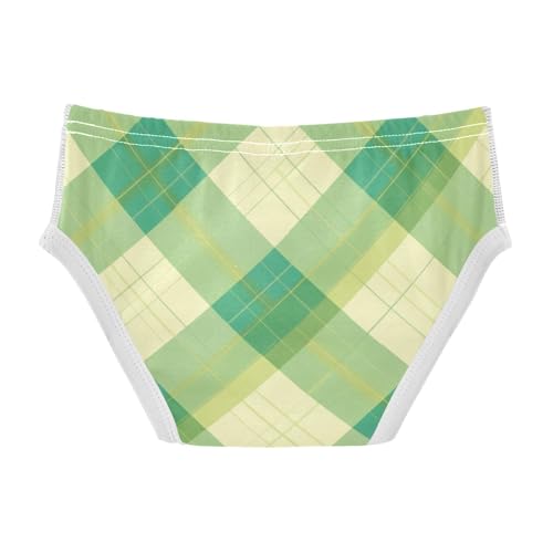KLL Green Plaid Toddler Boy Comfort Training Underwear Breathable Children Undies2