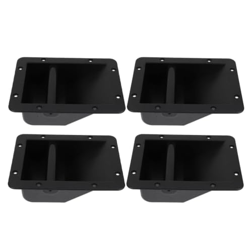 Asas para altavoz y puerta de garaje de plástico negro duraderas en pack de 4 piezas