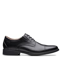 Clarks Men's Whiddon Cap Oxford, Black Leather, 12 Wide — image 5