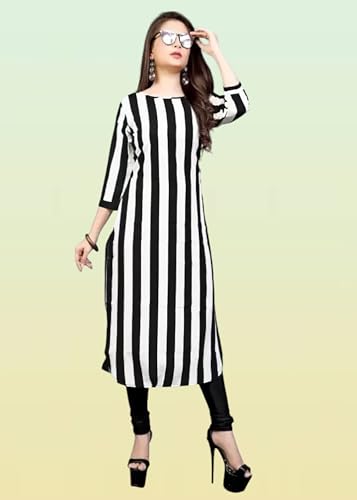 Image of Dream Beauty Fashion Women's Polyester Round Neck 3 /4 Sleeve Casual Straight Kurti (Kurti-Parent-1)