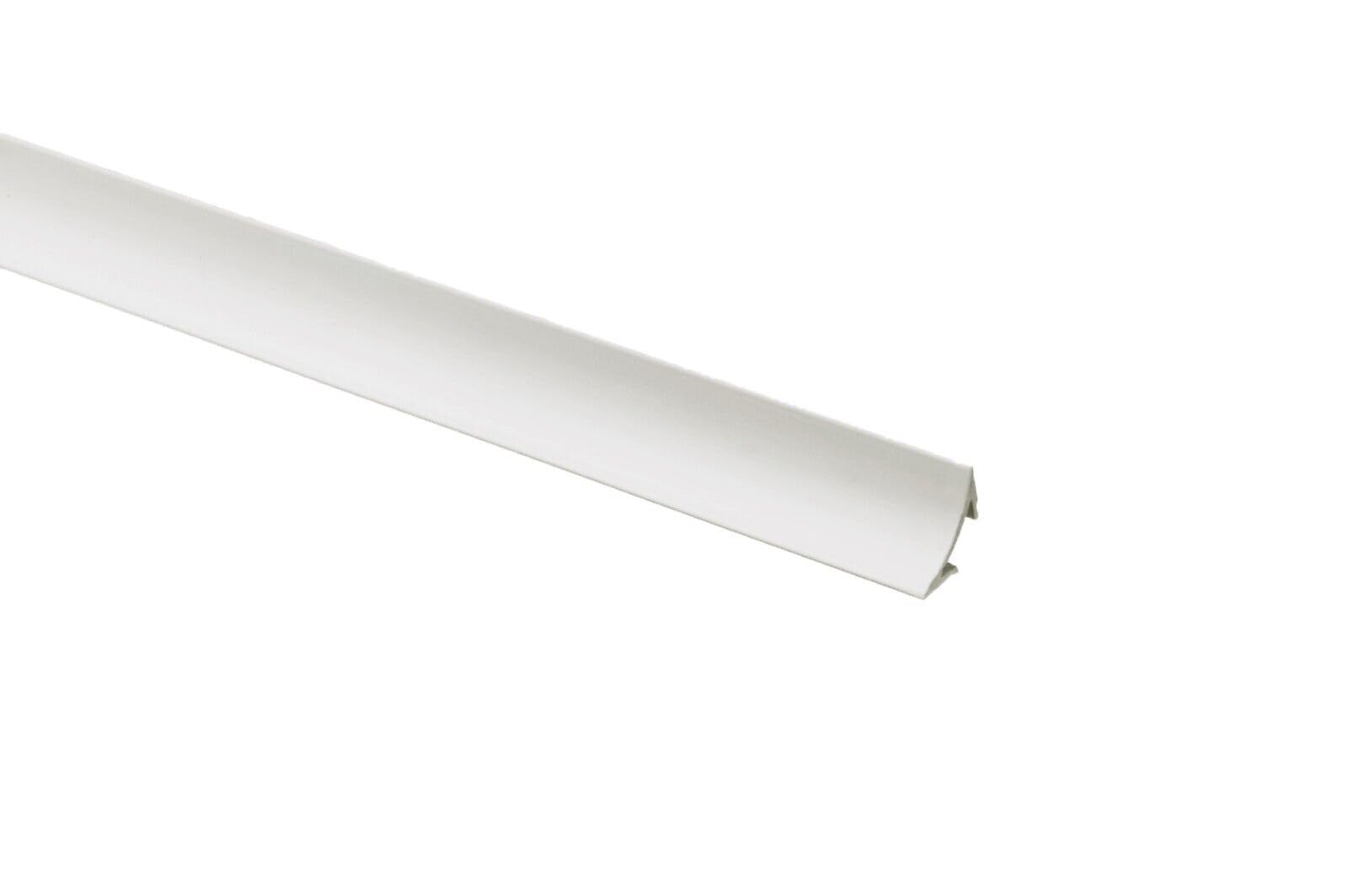 MW Profiles 2.44M (8ft) Length Elegant PVC Scotia Trim - Versatile Moulding for Edging & Décor - Black & White, PVC, 12.5mm/25mm/50mm TMW Profiles