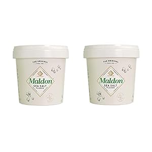Maldon Salt, Sea Salt Flakes, Resealable Tub, Kosher, Natural, Handcrafted, Gourmet, Pyramid Crystals, 20 oz (570 g) 2 Pack