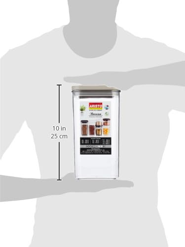 Image of Aristo BREEZA 214 | Container for Kitchen Storage Set Plastic Storage Container | 2700ml, 1-Piece Storing grains, pulses, snacks etc