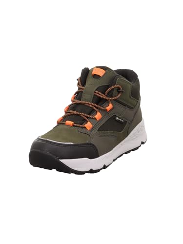 Superfit Mädchen und Jungen Schnürhalbschuhe Free Ride, Kinder Stiefeletten, Weite: M IV, Stiefel, Bootee, Booties, GRÜN/ORANGE (000), 39 EU
