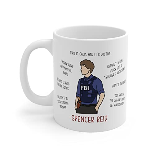 Spencer Reid Mug Spencer Reid Quotes TV Show Coffee Mug Merchandise Gifts (Ship from USA.)