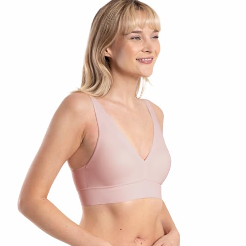 Image of Floatley Cozy Wireless Plunge Bra for Women, Buttery Soft Comfort Seamless Everyday Bra with Embedded Pad