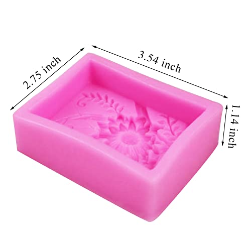 Silicone Soap Molds, Aidoit 2 Pack Butterfly Flower Soap Molds 3D Floral Silicone Molds For Handmade Soaps Diy Candles Chocolates Biscuits Cakes Muffins Art Crafts #TOP1