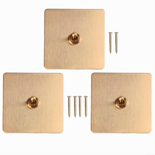 Interrupteur mécanique laiton fait main 86 x 86 mm pour plafonnier
