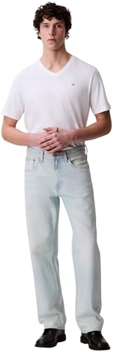 Calvin Klein T Shirt Manches Courtes Homme Smooth Solid Tee avec Col en V - vue 6