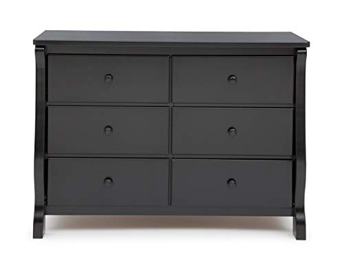 Delta Children Universal 6 Drawer Dresser, Greenguard Gold Certified, Black #TOP29