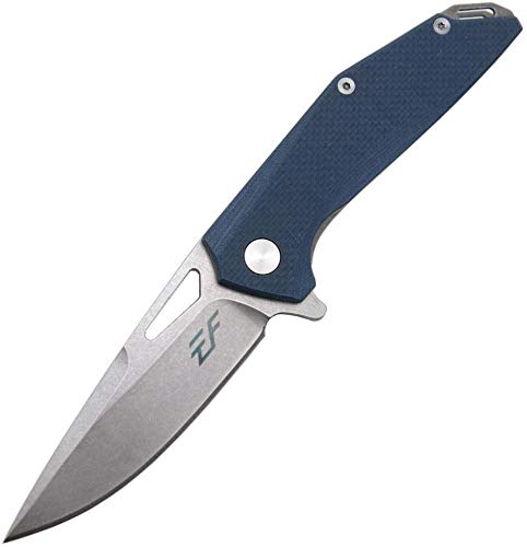 Eafengrow EF37 Camping Knives D2 Blade G10 Steel Handle (blue)