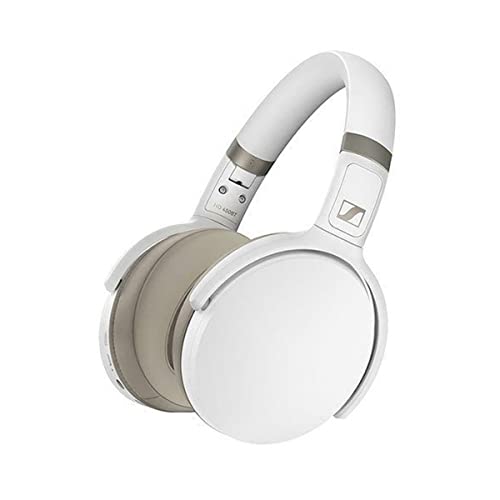 Image of Sennheiser HD 450BT Bluetooth 5.0 Wireless Headphone with Active Noise Cancellation - 30-Hour Battery Life, USB-C Fast Charging, Virtual Assistant Button, Foldable - White (Renewed)