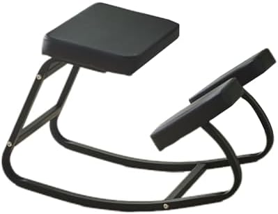 Ergonomic Kneeling Chair for Better Posture - Resilient Foam Cushion, Sturdy Iron Frame, Ideal for Home & Office Use, Cotton & Linen Fabric (Model 2)