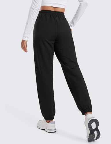 CRZ YOGA Fleece Sweatpants Women Cotton Joggers High Waisted Lounge Casual Travel Elastic Bottom Pants with Pockets2