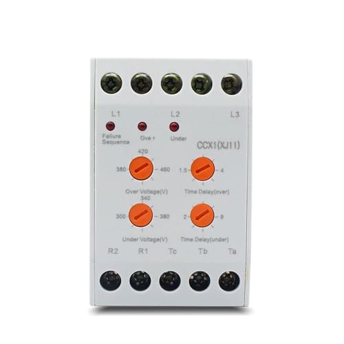 Relais de défaillance triphasé CCX1 380VAC pour stopper les pannes de tension sur rail DIN