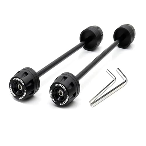 Parachoques Protectores Horquilla Delantero Trasero para Rueda De Motocicleta para Tracer 900/GT 2021-2023 GT 9 Escudo(Black)