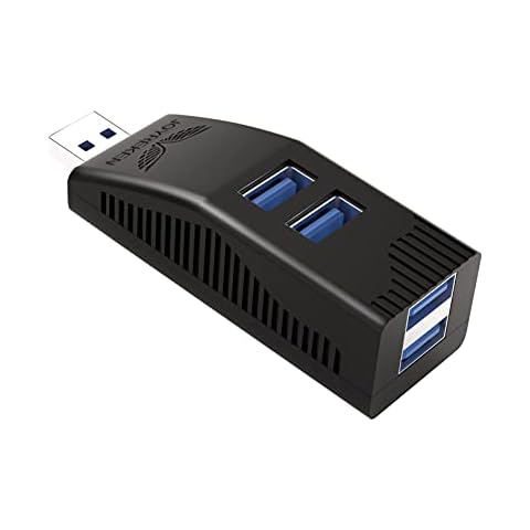 JoyReken FlowHub, 4-Port USB 3.0 Hub with Color-Changing LED Light, Small USB Splitter for Laptop, PC, Flash Drive, Mobile HDD Cover