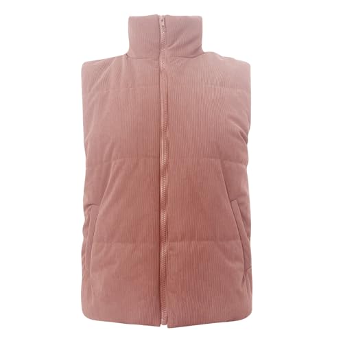 Winter Hiking Puffer Coats for Women Lightweight Stand Collar Sleeveless Jackets Zip Up Clothes Abrigos para M2