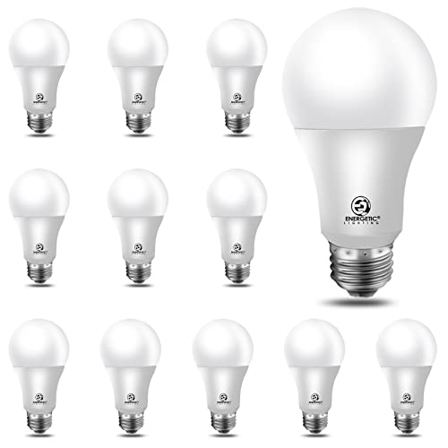 Energetic LED Light Bulbs 100 Watt Equivalent, Soft White 2700K, Non-Dimmable, 1500 Lumens, 13.5W E26 LED Bulb, UL Listed, 12-Pack Energetic LED Light Bulbs 100 Watt Equivalent, Soft White 2700K, Non-Dimmable, 1500 Lumens, 13.5W E26 LED Bulb, UL Listed, 12-Pack