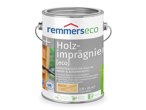 Remmers Holzimprägnierung [eco] farblos, 2,5 Liter, für Innen & Außen, schützt vor Feuchtigkeit, überstreichbar