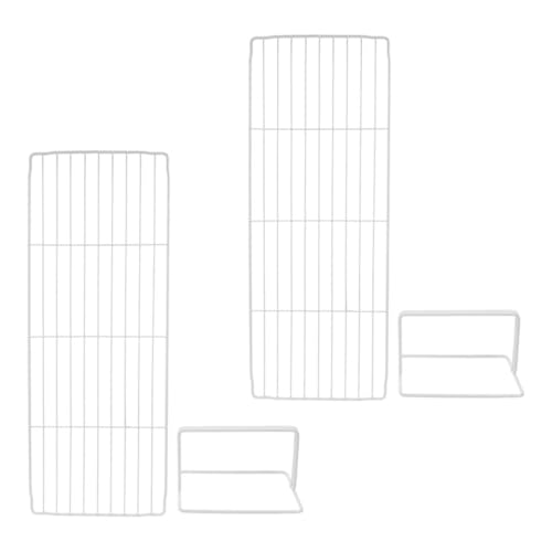 LOPUNER Separadores de Rejilla de Hierro para Congelador 17x46 Cm, 2 Piezas, Divisores Metálicos para Organización Interna de Nevera y Congelador, Ideales para Almacenamiento y Exhibición