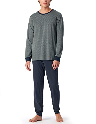 Schiesser Herren Schlafanzug Lang Pyjamaset, Jade, 52
