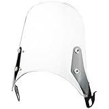 KICRY Universal Motorcycle Windshield for Motorbike 7' Headlight Windscreen Deflector Front Flyscreen with Mount Compatible with Harley Suzuki Honda Triumph Cruiser Cafe Racer (Medium Clear)