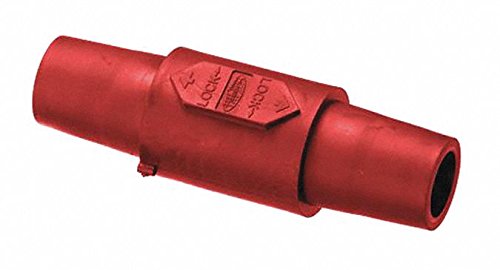 Hubbell 3R, 4X, 12 Taper Nose Double Connector, Female-Female, Red
