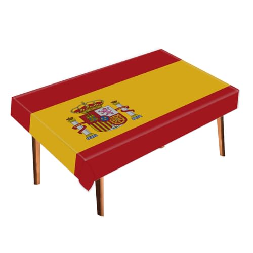 RaymNord Spain Tablecloth,Large Spanish Flag Table Cloth Decoration,Soft Texture Runner for Home Party Decor 60×80inch