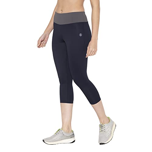 Image of BODYACTIVE Women's High Waisted Yoga Capris with Pockets, Non See Through Workout Sports Running Capri, Tummy Control-LC09-BLK