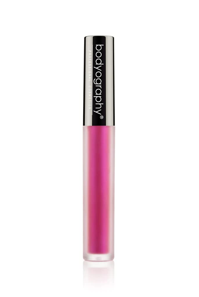 Bodyography Matte Lip Lava Liquid Lipstick – Superstar | Fuchsia Pink Metallic | Long-Wearing Liquid Lipstick with Transfer-Resistant Chrome Finish | Vegan, 0.08 fl oz