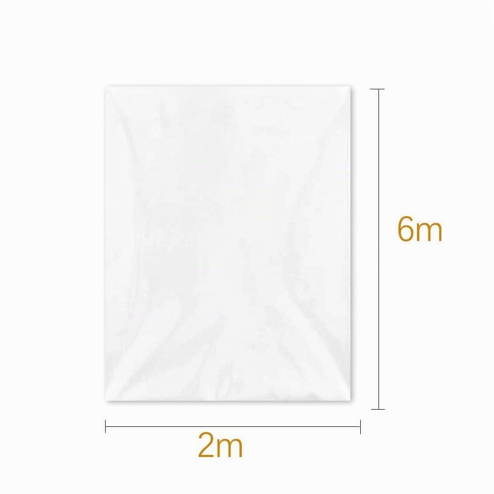 Telo e serra Trasparente 2 x 6m, Protettivo Addensare Resistente agli Strappi, Protezione UV 5, Tela Plastica