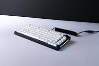 GLORIOUS GMMK PRO 75% – modulärt mekaniskt tangentbord, TKL-storlek, 1,5 kg, Fox-brytare, helt anpassningsbart, lindad Kabel, handledsstöd, vita PBT-tangenter, RGB, tysk QWERTZ - Svart – Ansicht 9