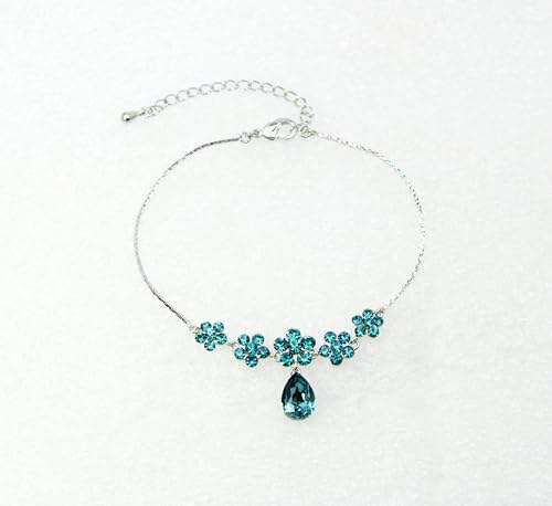 Image of Faship Gorgeous Rhinestone Crystal Floral Necklace Earrings Set