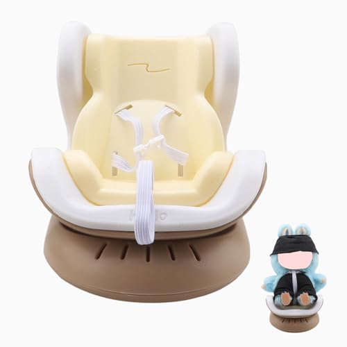 Puppen-Autositz für Labubu mit Lüftungsschlitz-Clip und Desktop-Ständer, Präsentationsständer für Fahrzeug oder Desktop-...