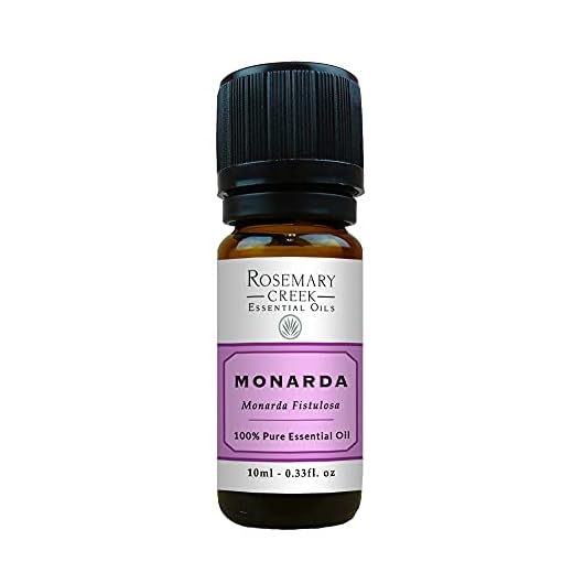 Monarda Essential Oil (Bee Balm, Wild Bergamot), 100% Pure and Natural, Therapeutic Grade, Undiluted, Great in Aromatherapy, by Rosemary Creek Essential Oils (10 ml (1/3 oz))