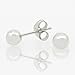 IcedTime 14k White Gold Ball Earrings Size 2, 3, 4, 5, 6, 7, 8, 9,10 MM (7mm, White)