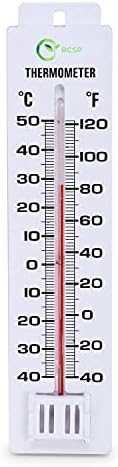 RCSP Room Thermometer Wall Hanging Indoor & Outdoor Temperature Measuring with C & F Scale Easy Operation Durable High Accuracy
