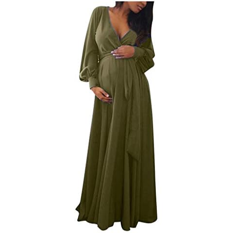 LUCKME V Neck Long Sleeve Maternity Dress Cover