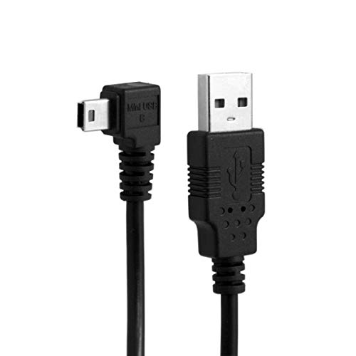 chenyang U2-057CY 5m 3m 1.8m 0.5m Mini USB B Type 5pin Male to USB 2.0 Male Data Cable with Ferrite Right angled Left Angled Up angeld Down angled 90 Degree Black (0.5m