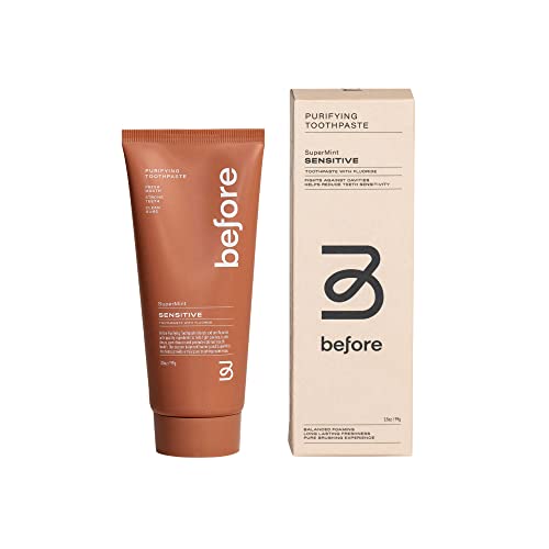 Before | Sensitive Anti-Cavity Natural Toothpaste with Fluoride | Mint