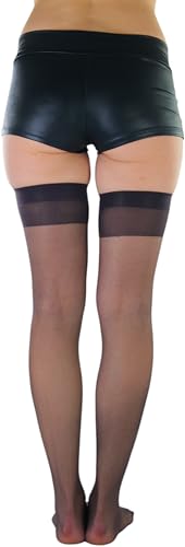 Image of ToBeInStyle Women's Sheer Banded Thigh High Socking w /Opaque Band