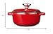 Lodge 1.5 Quart Enameled Cast Iron Dutch Oven with Lid – Dual Handles – Oven Safe up to 500° F or on Stovetop - Use to Marinate, Cook, Bake, Refrigerate and Serve – Red