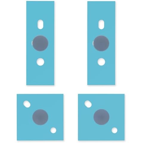 Willhom Laptop Rubber Feet Replacement for Microsoft Surface Laptop 3 4 5 Anti Slip Bottom Case Rubber Strips Pads (Ice Blue) Cover