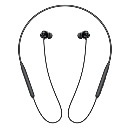 Image of Original Neckband Compatible with Oneplus Bullets Wireless Z3, Noise Cancellation, 12.4mm Dynamic Drivers, IP55 Water Resistant, 28H Battery & Fast Charging Neckband Black
