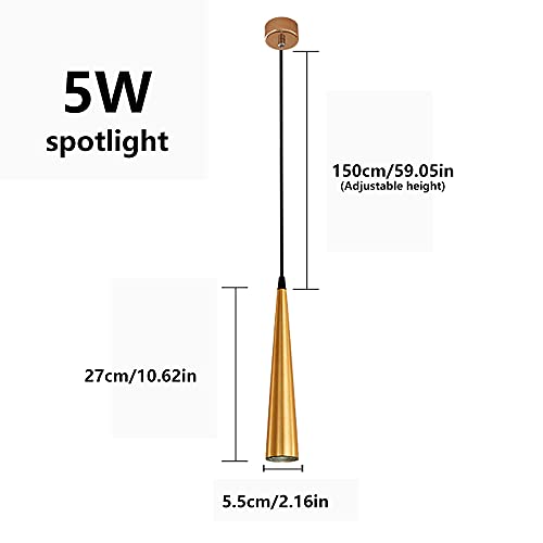 Spots de bar suspendus or réglables pour chambre 6000K