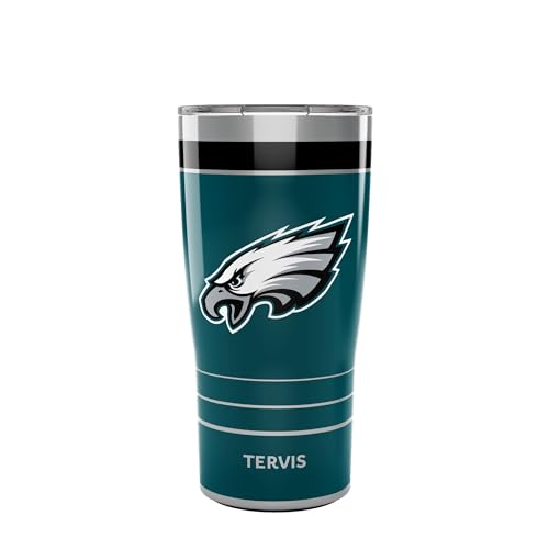 Philadelphia Eagles Coffee Travel Mug: Elevate Your Game Day Experience 6 Tervis Traveler NFL Philadelphia Eagles - MVP Triple Walled Insulated Tumbler Travel Cup Keeps Drinks Cold & Hot, 20oz, Stainless Steel