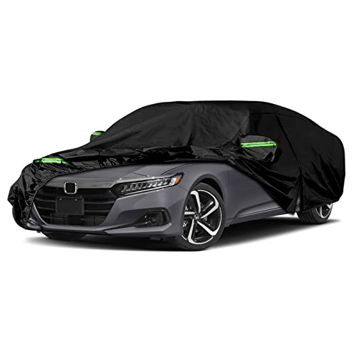 Image of Waterproof Car Cover Replace for 2007-2025 Honda Accord, 6 Layers Custom-fit All Weather Car Covers with Zipper Door & Windproof Bands for Sun Snow Rain Dust Protection (Accord)