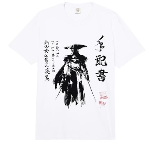 Ghost of Yotei Atsu Sketch Distressed Wanted Poster Comfort Colors Adult Heavyweight T-Shirt